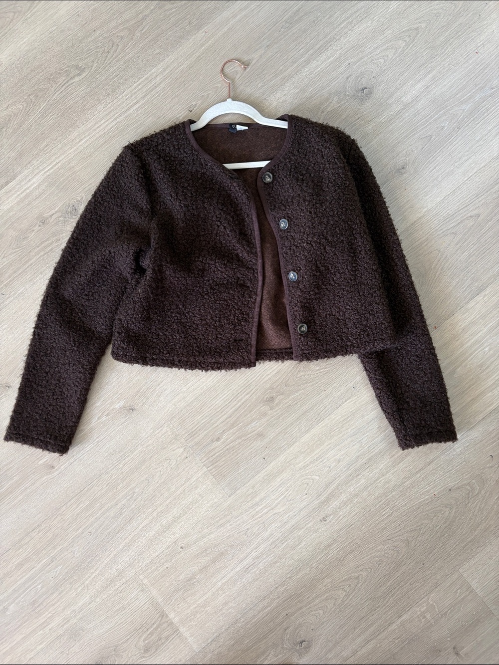 H&M Dark Brown Teddy Coat